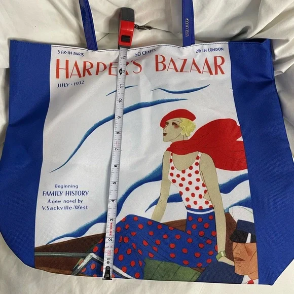 Harper's Bazaar Blue Tote Bag - Picture 5 of 6